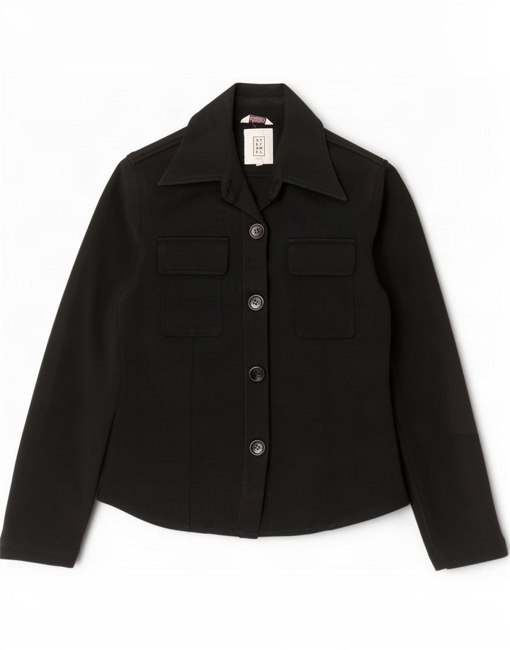 Stefanel Damen Bomberjacke IT 38 XS Schwarz Polyamid