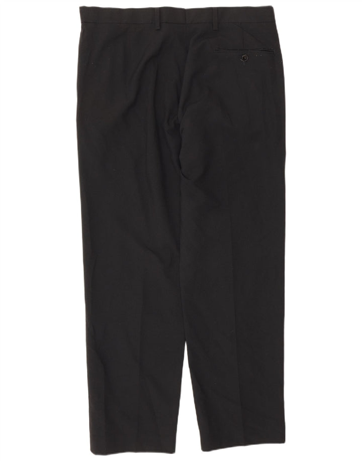 Marks & Spencer Herren-Anzughose, normal, W34, L29, Schwarz, Polyester