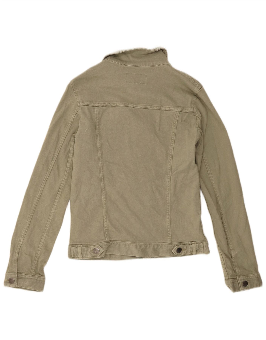 Fat Face Damen Jeansjacke UK 6 XS Khaki Baumwolle