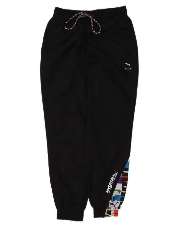 PUMA Herren-Trainingsanzug mit Grafik, Jogginghose, Größe S, Schwarz, Polyester