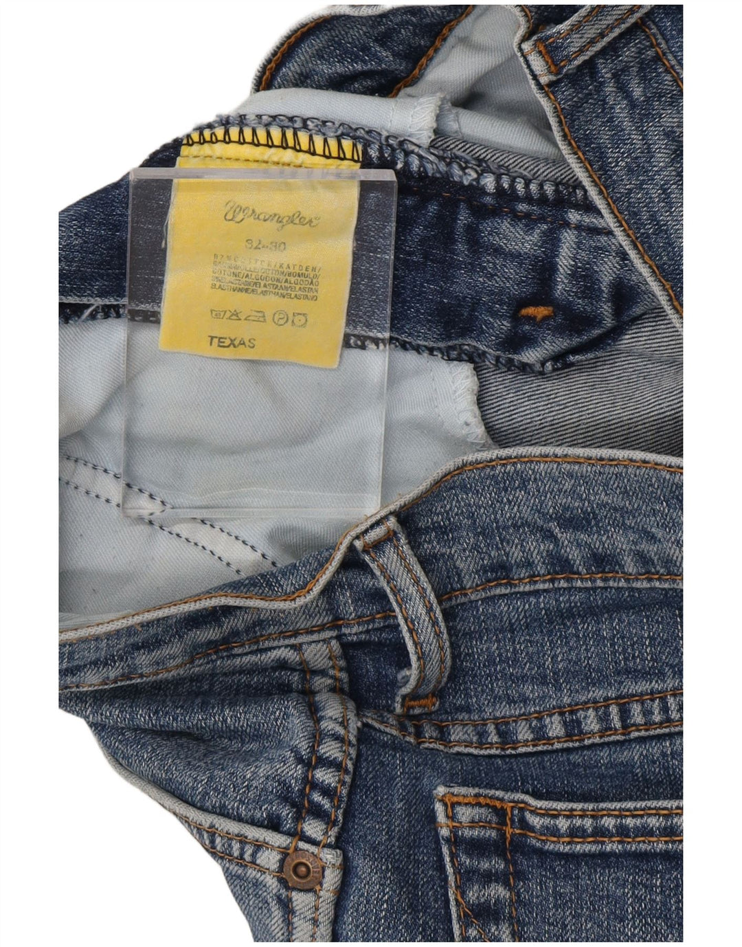 WRANGLER Herren Texas Straight Jeans W32 L27 Blaue Baumwolle