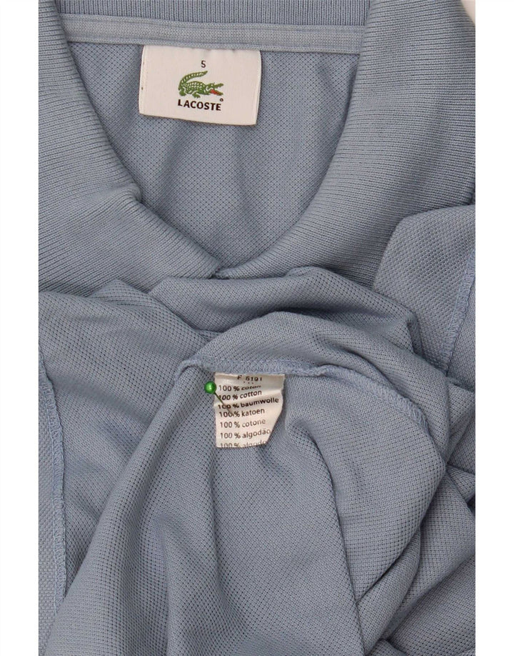 Lacoste Herren-Poloshirt, Größe 5, groß, blaue Baumwolle