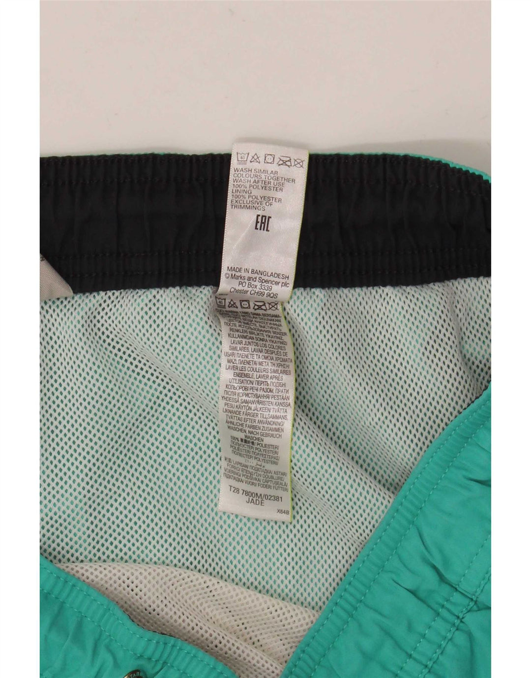 Marks & Spencer Herren Badeshorts XL Grün Polyester