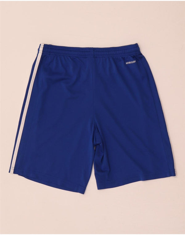 Adidas Jungen Aeroready Sportshorts 13–14 Jahre, blaues Polyester