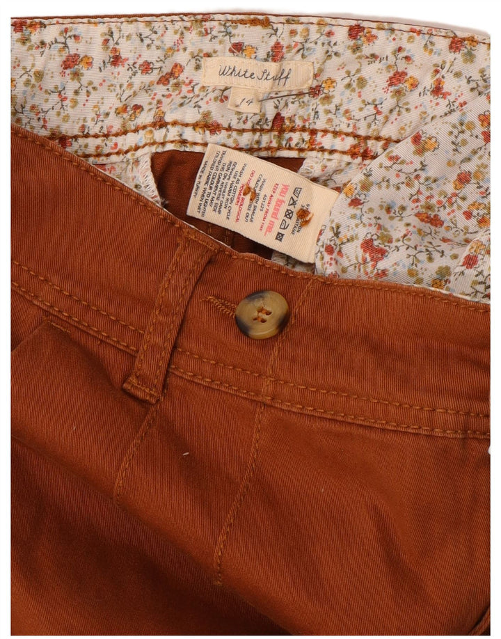 White Stuff Slim Chino-Hose für Damen, UK 14, Größe L, W36, L32, Orange, Baumwolle
