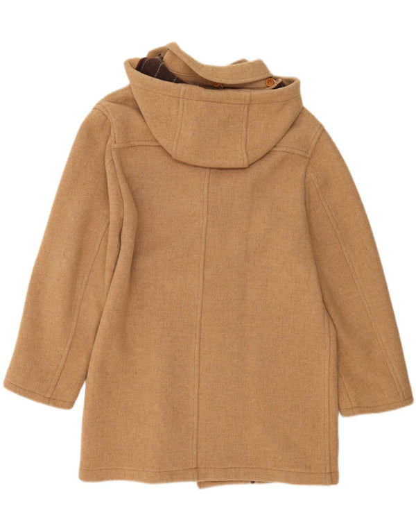 VINTAGE Damen Übergroßer Dufflecoat mit Kapuze UK 18 XL Beige