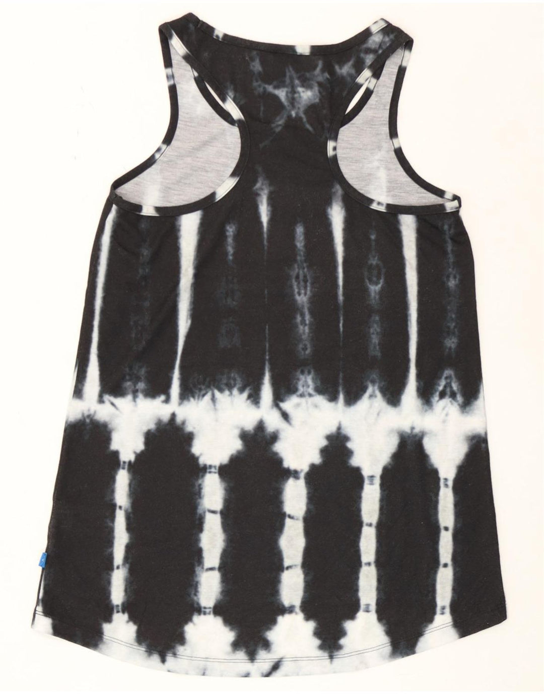 Adidas Damen Graphic Vest Top UK 6 XS Schwarzer Batik-Polyester