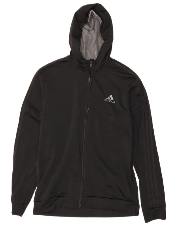 Adidas Herren Primegreen Zip Hoodie Pullover UK 44/46 Large Schwarz Polyester