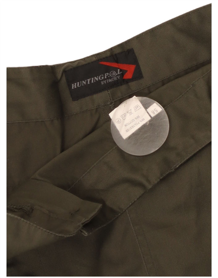 Vintage Herren Straight Cargo Hose IT 58 4XL W40 L31 Khaki Polyester