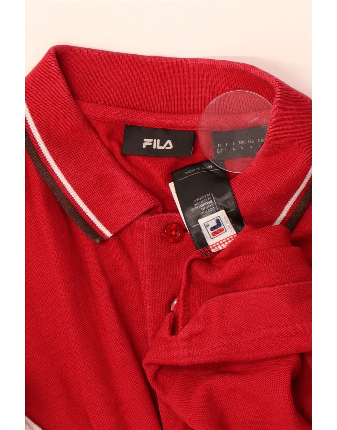 Fila Herren Poloshirt Große rote Baumwolle