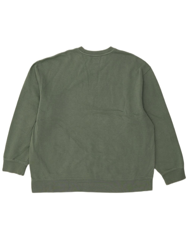 Levi's Herren-Sweatshirt mit entspannter Passform, XL, grüne Baumwolle