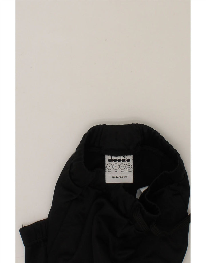 DIADORA Boys Tracksuit Trousers Joggers 6-7 Years Small Black Polyester Vintage Diadora and Second-Hand Diadora from Messina Hembry 