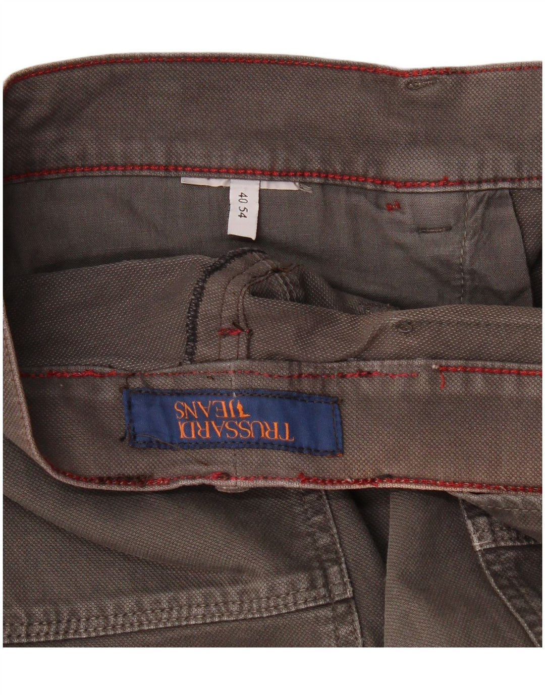 Trussardi Herren gerade Freizeithose W36 L34 Grau
