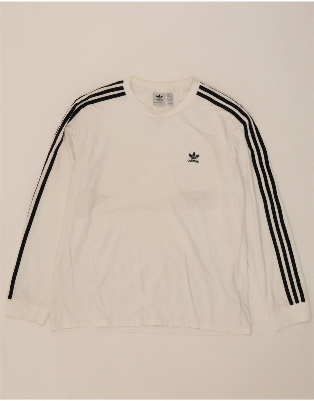 Adidas Damen Top Langarm UK 20 2XL Weiße Baumwolle