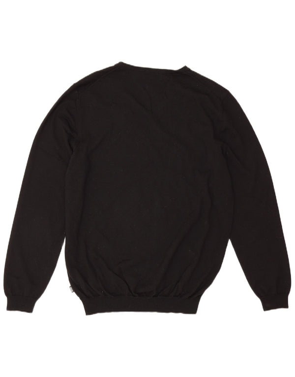 Hugo Boss Herren Slim Fit V-Ausschnitt Pullover XL Schwarz Schurwolle