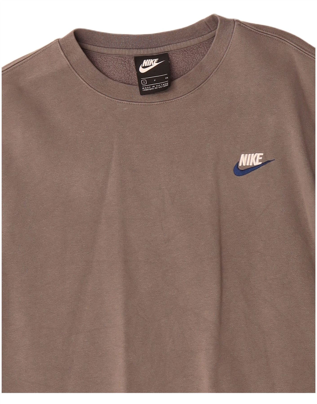Nike Herren Sweatshirt Pullover Small Grau Baumwolle