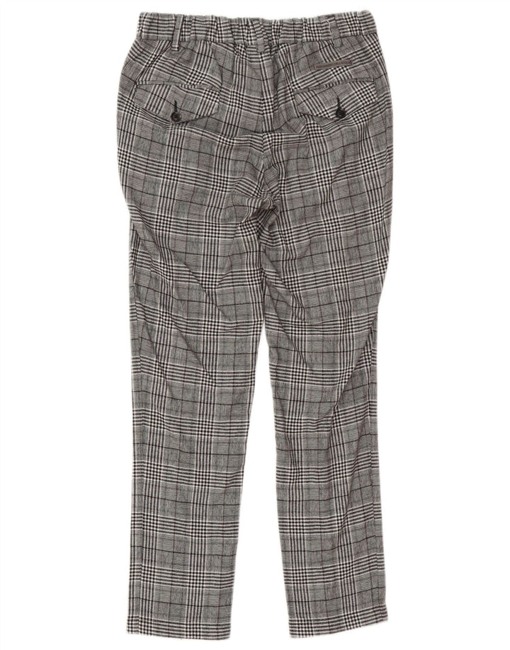 Alessandro Dell'Acqua Damen Anzughose IT 44 Medium W30 L29 Grau kariert