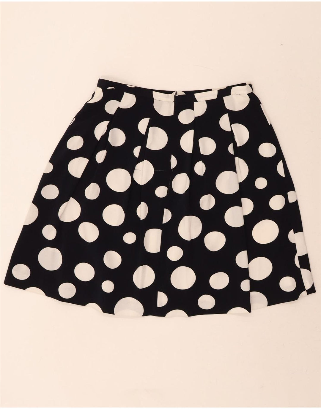 MADELEINE Womens Mini Skirt Medium W33 Black Polka Dot Polyester Vintage Madeleine and Second-Hand Madeleine from Messina Hembry 