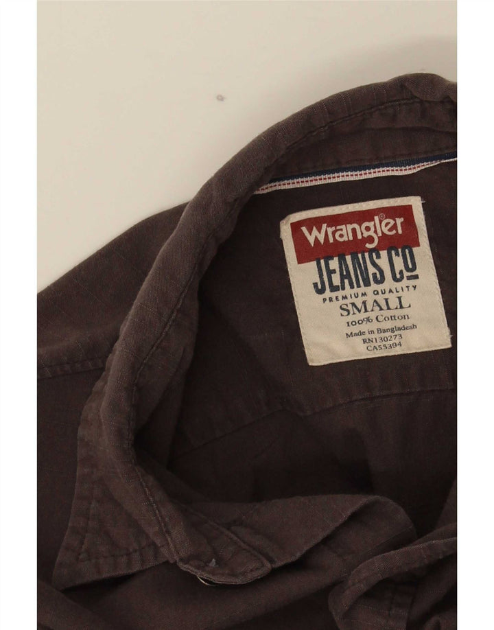 Wrangler Herren-Hemd mit normaler Passform, kleine braune Baumwolle