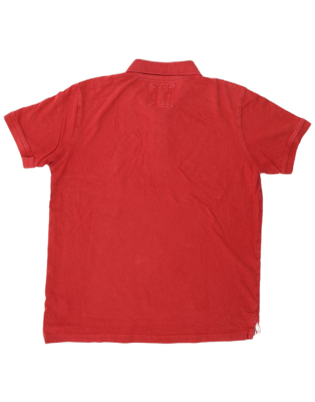 CREW CLOTHING Herren-Poloshirt, groß, rote Baumwolle