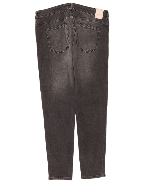 Zara Damen Slim Jeans EU 42 Large W32 L27 Graue Baumwolle