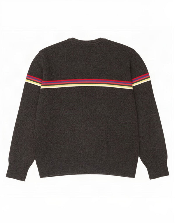 Gap Herren-Pullover mit Rundhalsausschnitt, XL, grau gestreift, Nylon