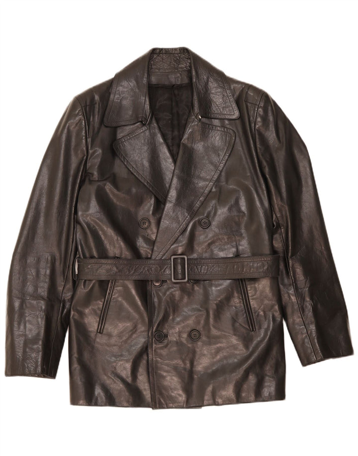 Kostüm National Herren Zweireihige Jacke IT 48 Medium Schwarz