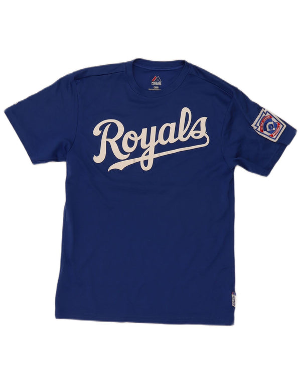 Majestic Jungen-T-Shirt mit Grafik, 13–14 Jahre, groß, blau, Polyester