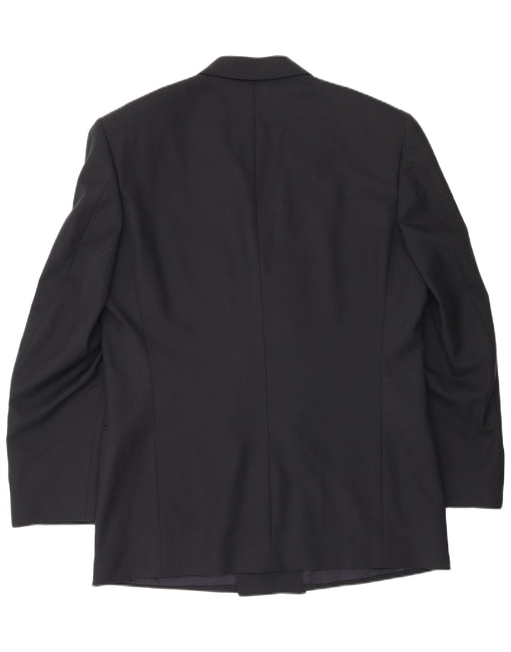 Canali Herren Milano Zweireihiger Blazer Jacke IT 50 Large Marineblau