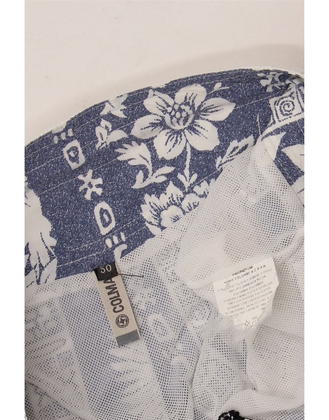 Colmar Herren Badeshorts IT 50 Mittelblaues Nylon mit Blumenmuster