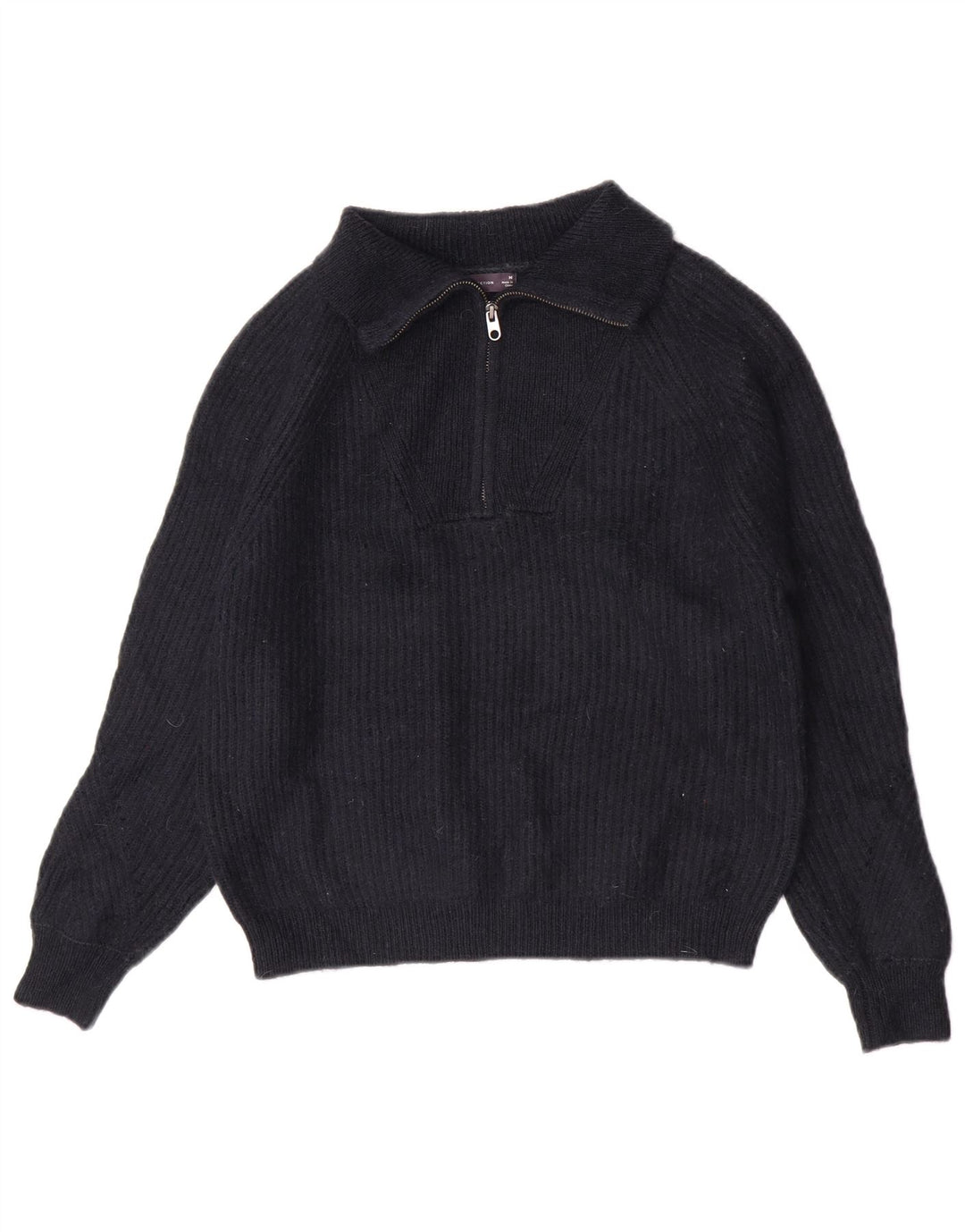 Marks & Spencer Damen-Pullover mit Reißverschluss am Hals, Gr. 14, mittleres Marineblau