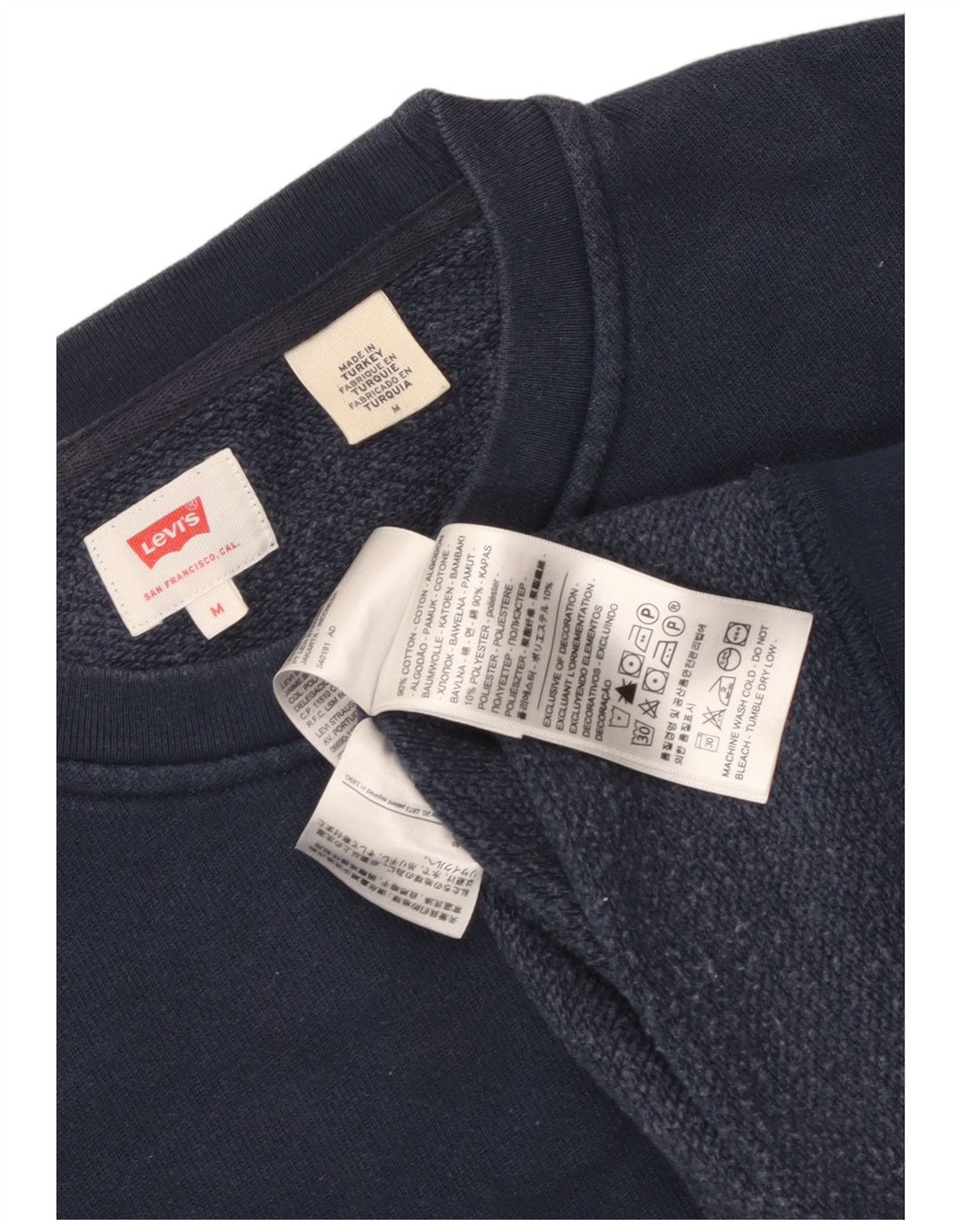 Levi's Herren-Sweatshirt mit grafischem Print, mittelmarineblaue Baumwolle