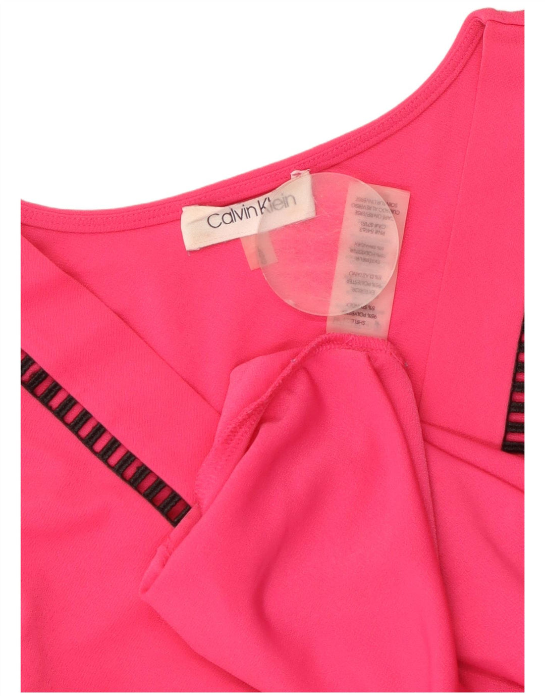 CALVIN KLEIN Damen Weste Top UK 16 Large Rosa Polyester