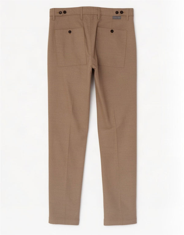 Silvestri-Teddei Herren-Chinohose mit Pegged, Größe 48, Größe M, W34, L32, Beige