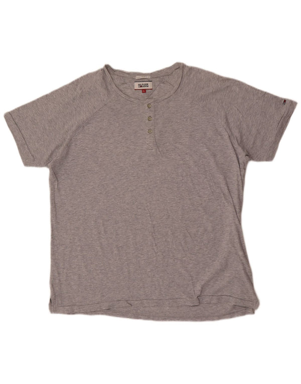Tommy Hilfiger Herren T-Shirt Top XL Grau Baumwolle