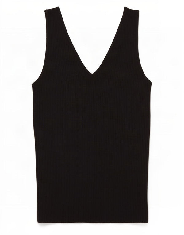 Marks & Spencer Damen Weste Top UK 8 Small Schwarze Viskose