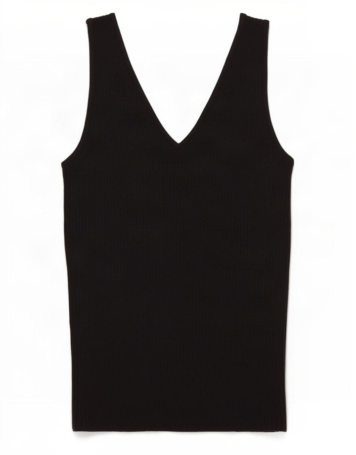 Marks & Spencer Damen Weste Top UK 8 Small Schwarze Viskose