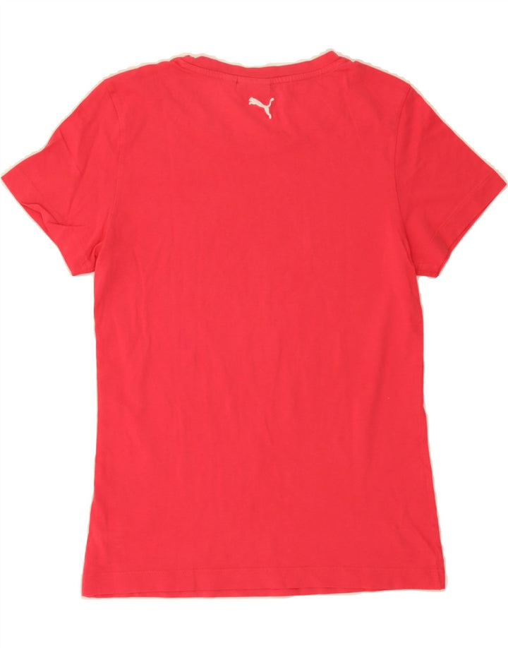 PUMA Womens Graphic T-Shirt Top UK 12 Medium Red Vintage Puma and Second-Hand Puma from Messina Hembry 