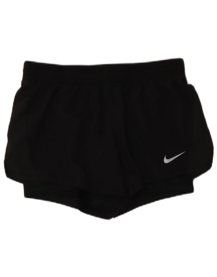NIKE Damen Dri Fit Sport Shorts UK 14 Medium Schwarz Polyester