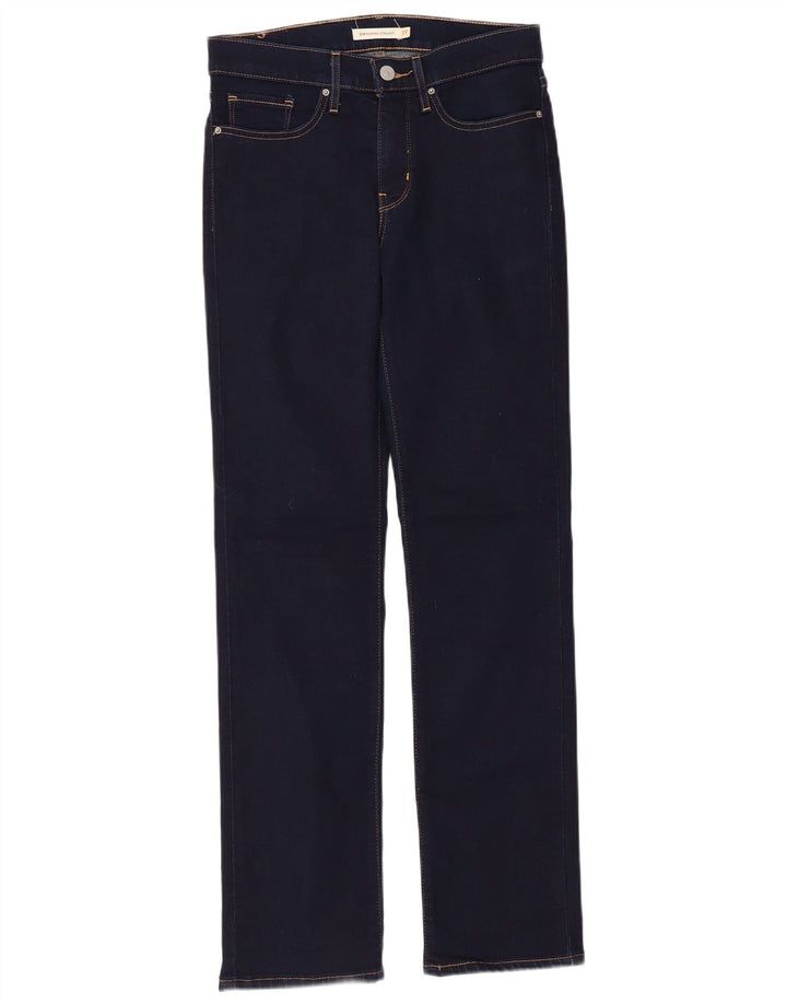 Levi's Damen 314 Shaping Straight Jeans W27 L29 Marineblaue Baumwolle