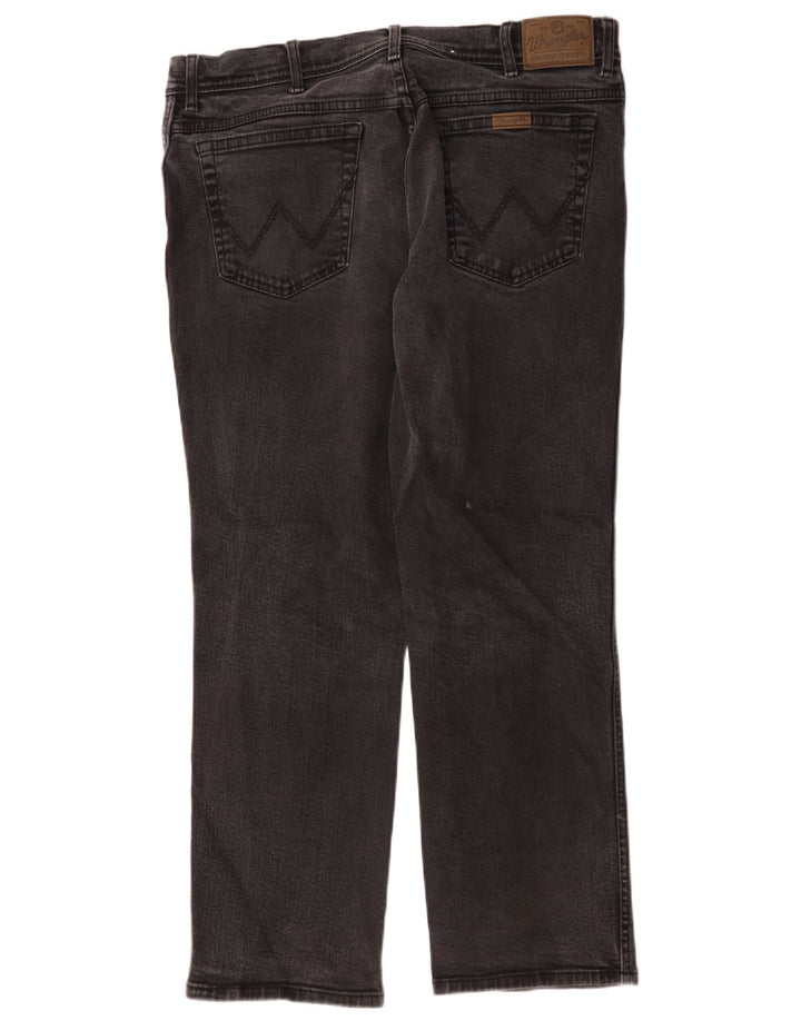 Wrangler Herren-Jeans mit normaler Passform, gerade Passform, W38, L30, schwarze Baumwolle