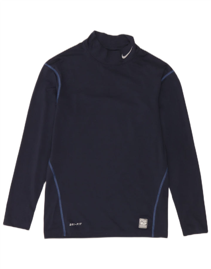 Nike Herren Dri Fit Top Langarm UK 42/44 Large Marineblau Polyester