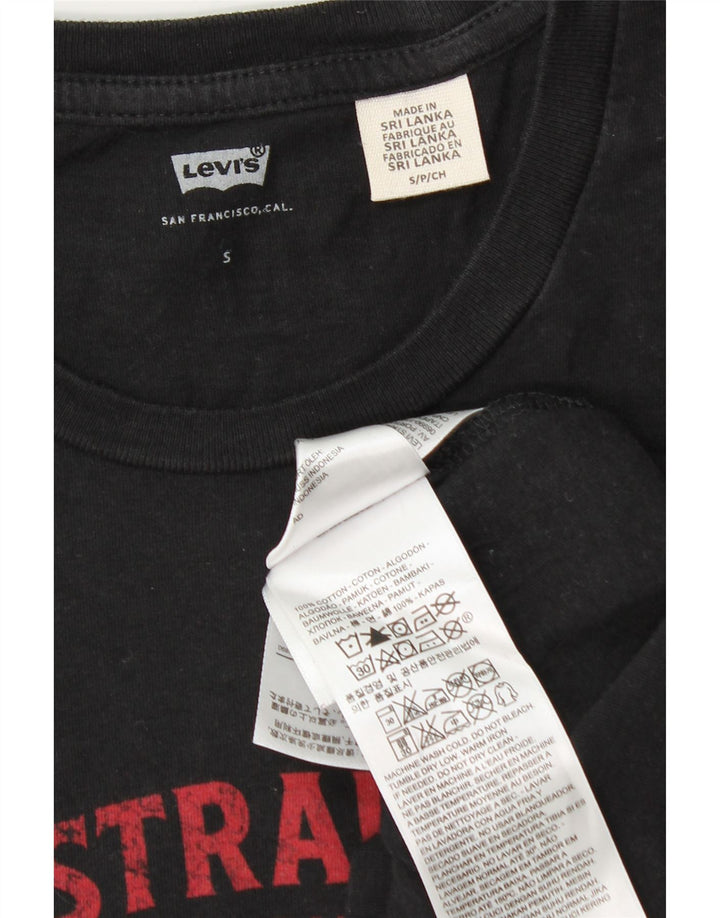Levi's Herren-T-Shirt mit Grafik, Größe S, schwarze Baumwolle