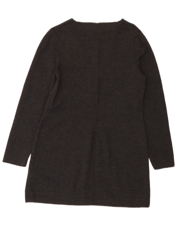 Luisa Spagnoli Damen Longline Cardigan Pullover UK 14 Large Grau