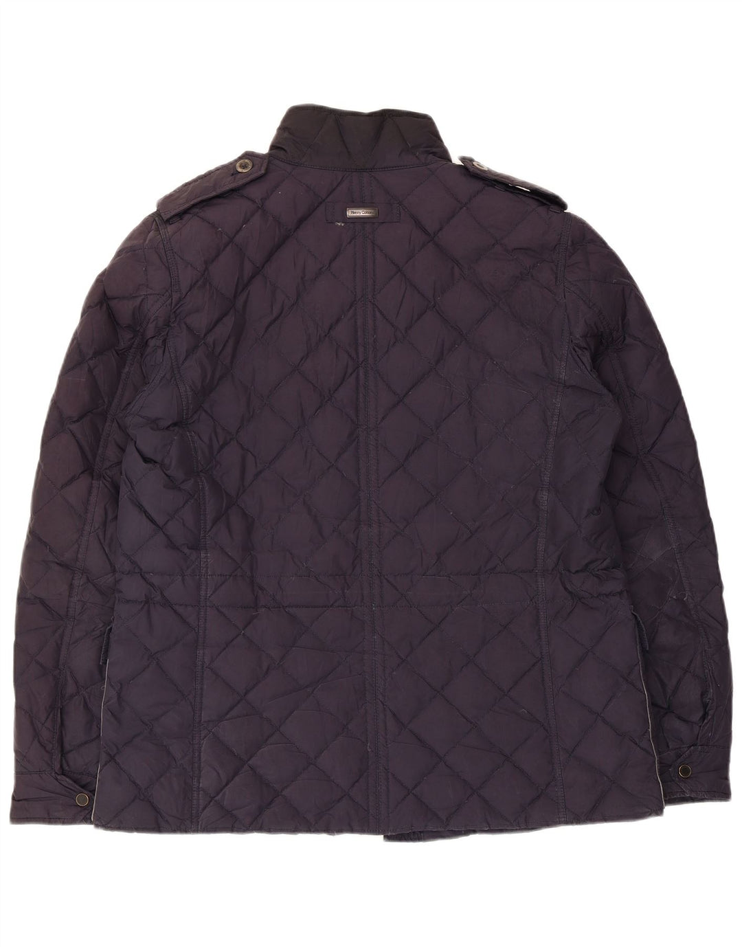 Henry Cottons Herren-Militär-Steppjacke, gepolstert, IT 50, Größe L, Marineblau
