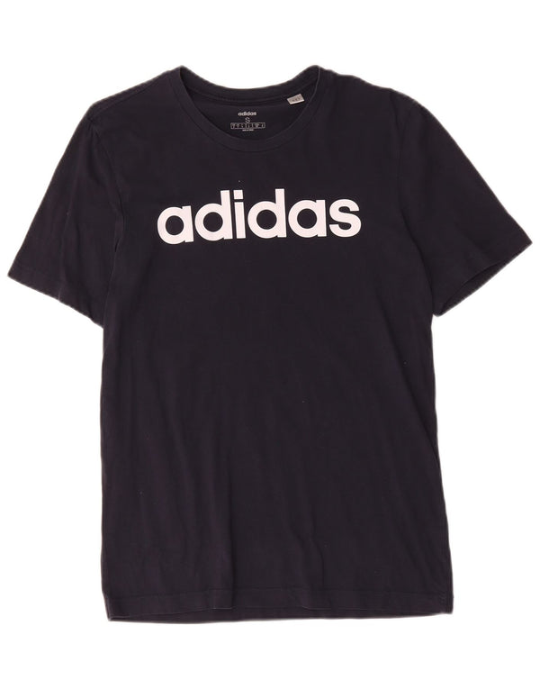 Adidas Herren Grafik T-Shirt Top Small Marineblau Baumwolle