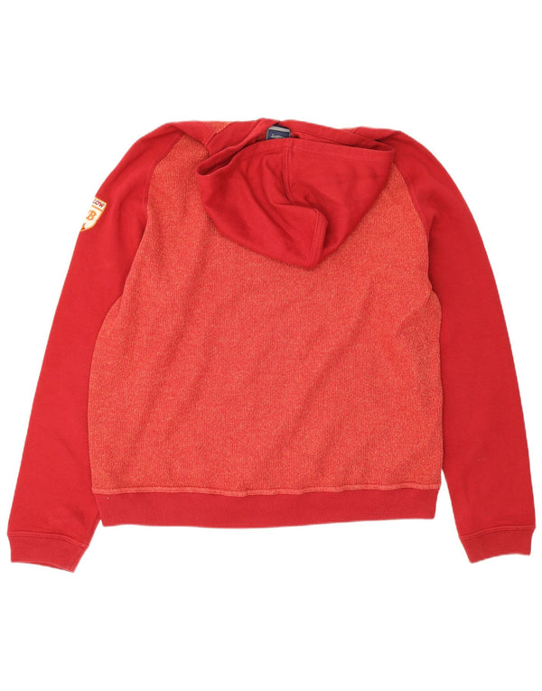 Umbro Herren-Kapuzenpullover, 2XL, rote Colourblock-Baumwolle