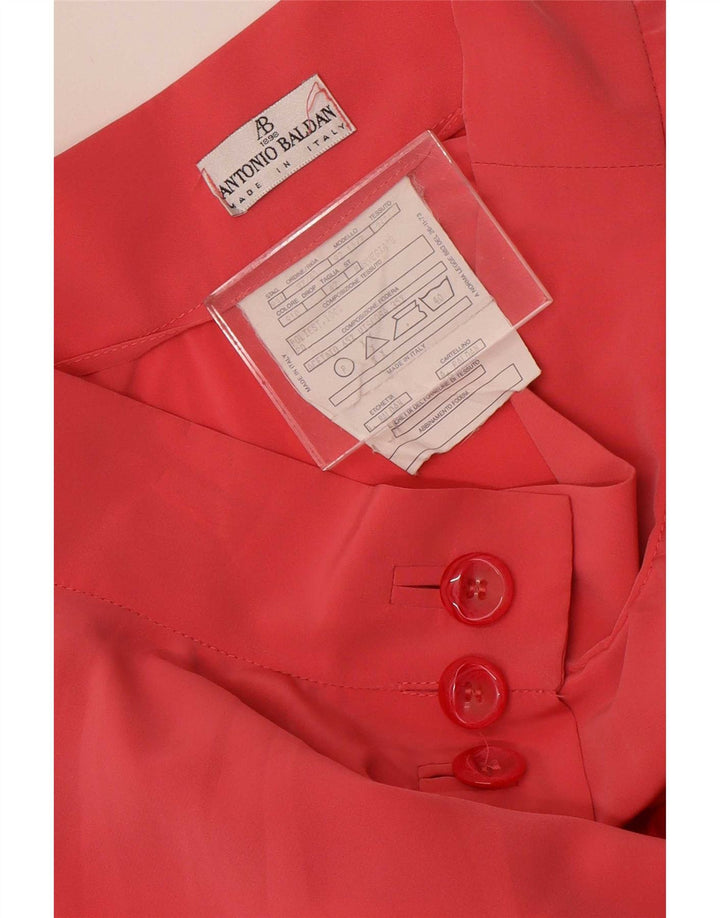 Antonio Baldan Damen ausgestellter Rock IT 42 Medium W26 Rosa Polyester