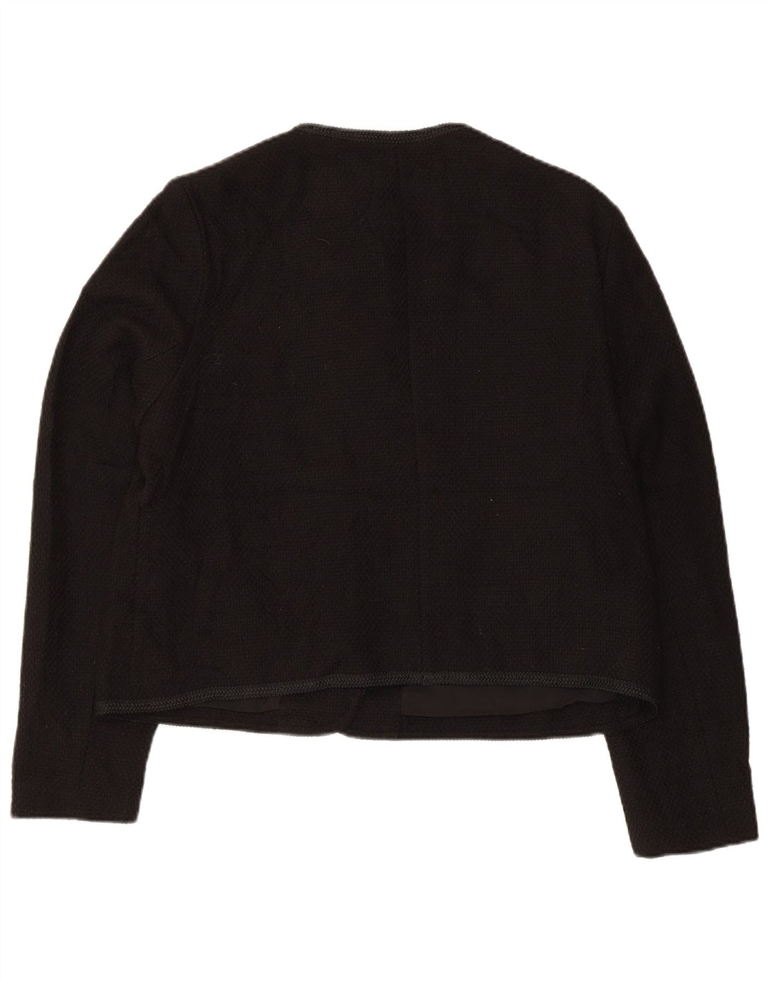 Marks & Spencer Damen-Blazerjacke mit 5 Knöpfen, UK 14, Größe L, Schwarz, Baumwolle