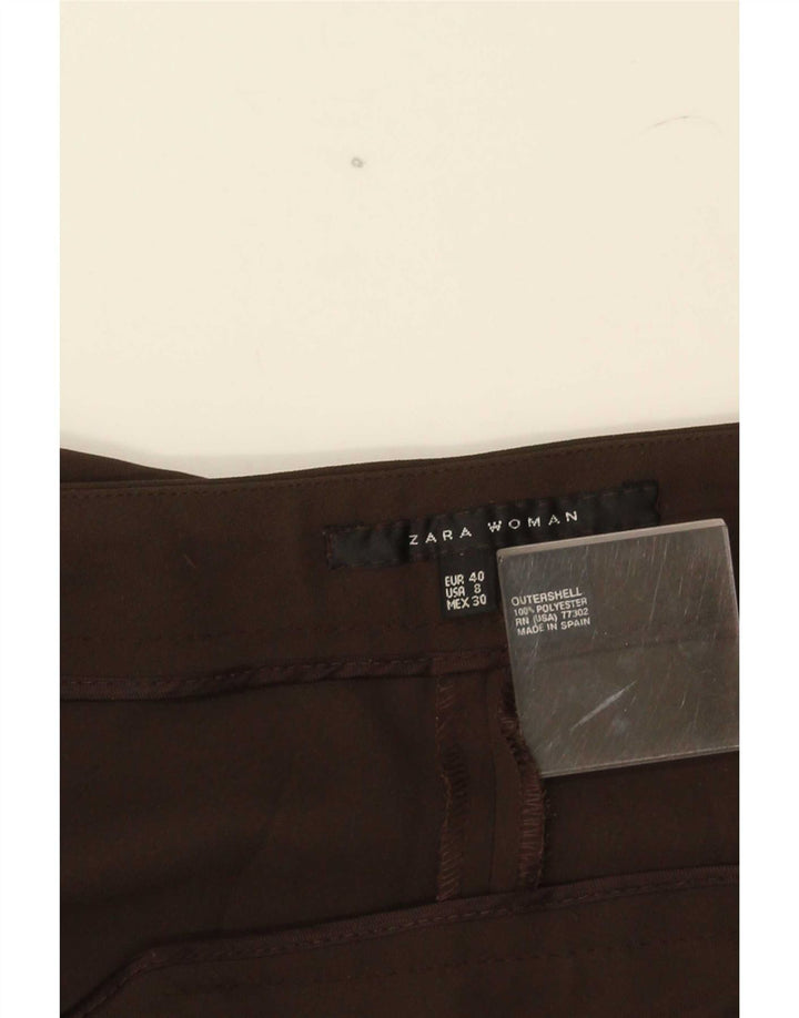 Gerade Freizeithose für Damen von Zara, EU 40, mittelgroß, W30, L28, braun, Polyester